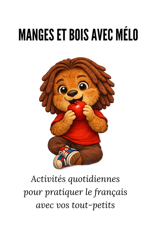 French Learning Flashcards for Toddlers | “Manges et Bois avec Mélo” | Printable Daily Routine Cards